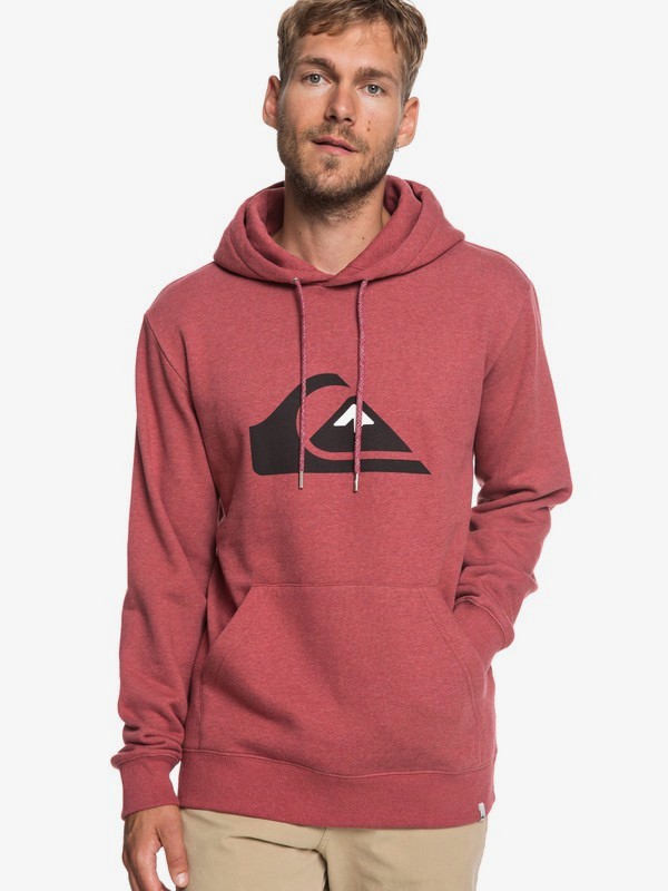 quiksilver, Big Logo - Sweat à capuche pour Homme, BRICK RED HEATHER (rqnh) 0 Big Logo - Sweat à capuche pour Homme Rouge EQYFT03922 Quiksilver