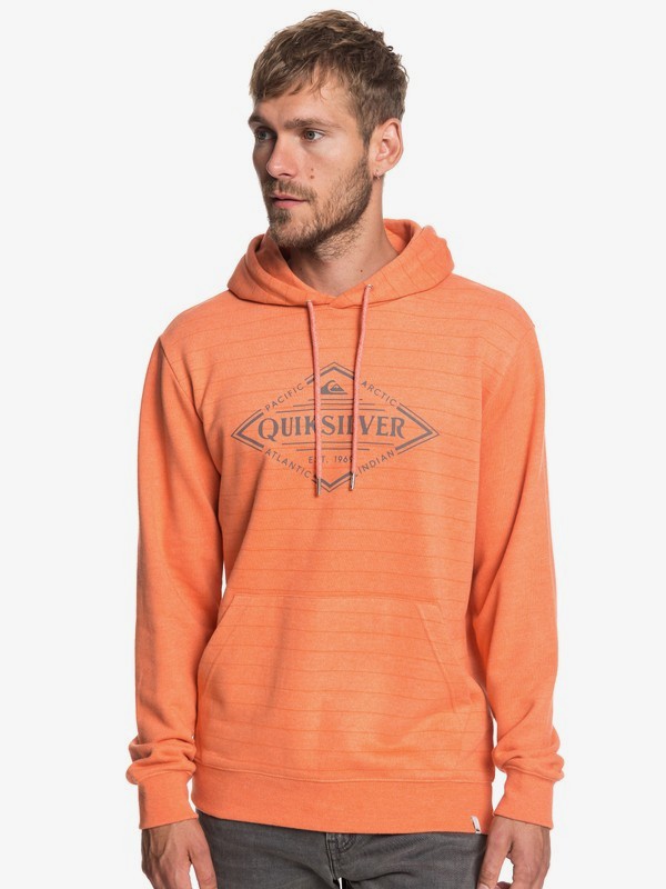 quiksilver, X Elite - Hoodie for Men, FLAMINGO SCREEN HOODIE STRIPES (nks3) 0 X Elite - Hoodie for Men Orange EQYFT03923 Quiksilver