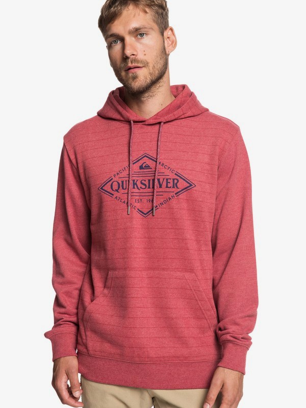 quiksilver, X Elite - Sudadera con Capucha para Hombre, BRICK RED SCREEN HOODIE STRIPE (rqn3) 0 X Elite - Sudadera con Capucha para Hombre Rojo EQYFT03923 Quiksilver