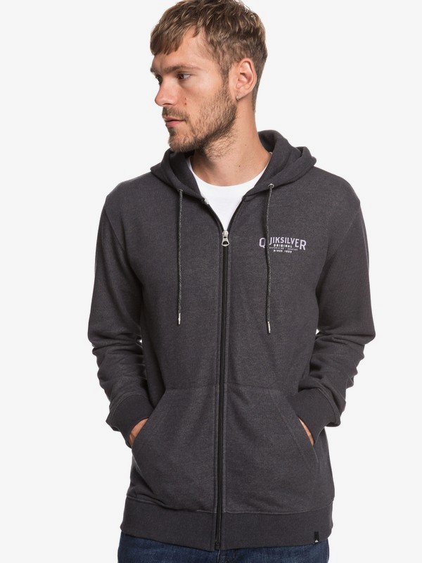 quiksilver, X Comp Elite - Zip-Up Hoodie for Men, DARK GREY HEATHER (krph) 0 X Comp Elite - Zip-Up Hoodie for Men Black EQYFT03925 Quiksilver