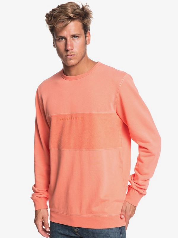 quiksilver, Voodoo Red Zone - Sweatshirt for Men, FLAMINGO (nks0) 0 Voodoo Red Zone - Sweatshirt for Men Orange EQYFT03931 Quiksilver