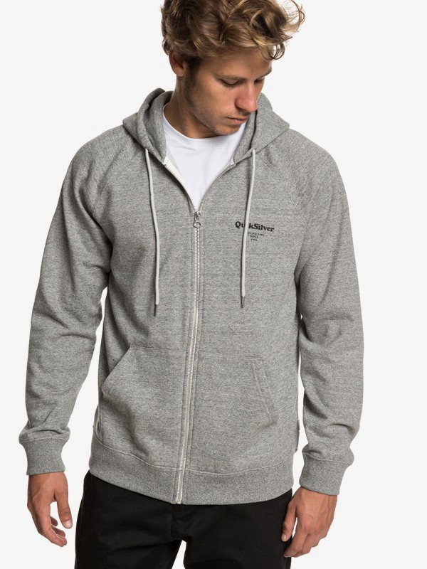 quiksilver, Deacon Zip-Up Hoodie, LIGHT GREY HEATHER (sjsh) 0 Deacon Zip-Up Hoodie Grey EQYFT03971 Quiksilver
