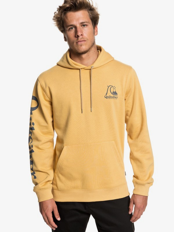 quiksilver, Spring Roll Hoodie, RATTAN (yhp0) 0 Spring Roll Hoodie Yellow EQYFT03972 Quiksilver