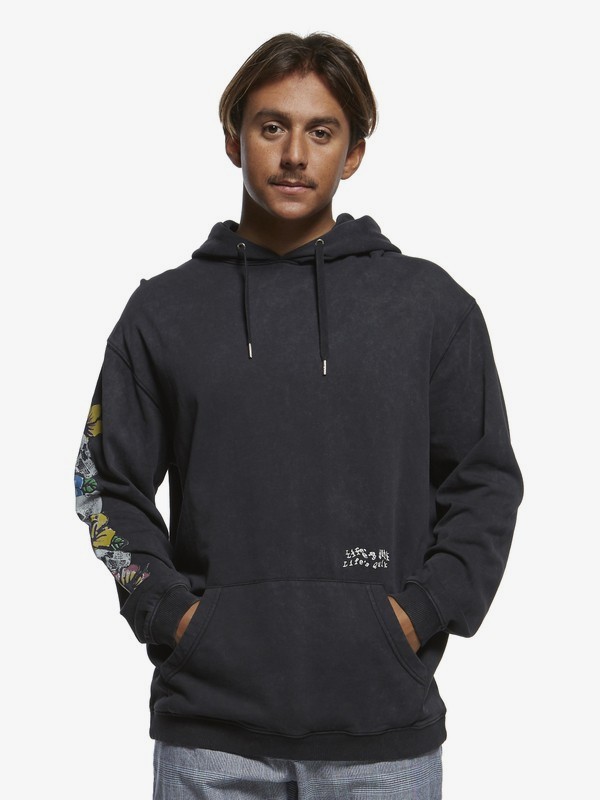 quiksilver, Acid Sun Hoodie, BLACK (kvj0) 0 Acid Sun Hoodie Black EQYFT03994 Quiksilver
