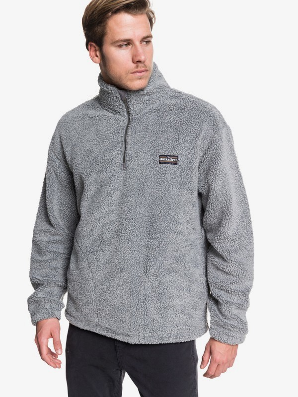 quiksilver, Bogong Gum Half-Zip Popcorn Sherpa Fleece, TARMAC (kta0) 0 Bogong Gum Half-Zip Popcorn Sherpa Fleece Black EQYFT04000 Quiksilver
