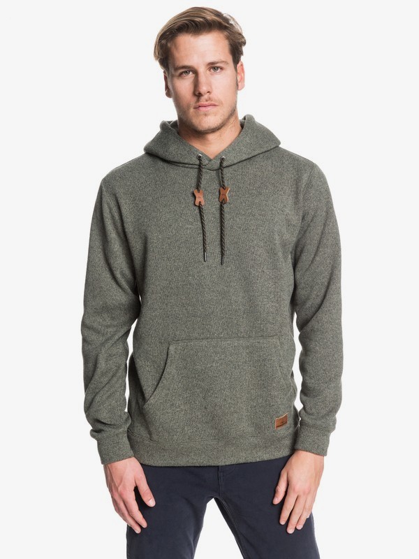 quiksilver, Keller Hooded Sweater, THYME HEATHER (cqyh) 0 Keller Hooded Sweater Brown EQYFT04009 Quiksilver