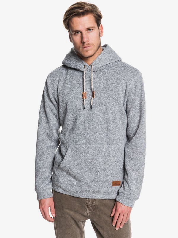 quiksilver, Keller Hooded Sweater, MEDIUM GREY HEATHER (kpvh) 0 Keller Hooded Sweater Black EQYFT04009 Quiksilver