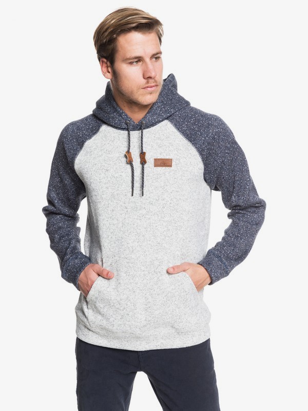 quiksilver, Keller Block Fleece Lined Hoodie, LIGHT GREY HEATHER (sjsh) 0 Keller Block Fleece Lined Hoodie Grey EQYFT04012 Quiksilver