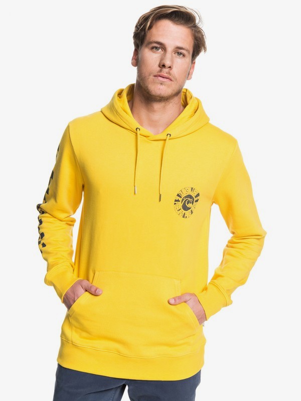 quiksilver, Quik Vinyl Hoodie, SULPHUR (gjc0) 0 Quik Vinyl Hoodie Green EQYFT04028 Quiksilver