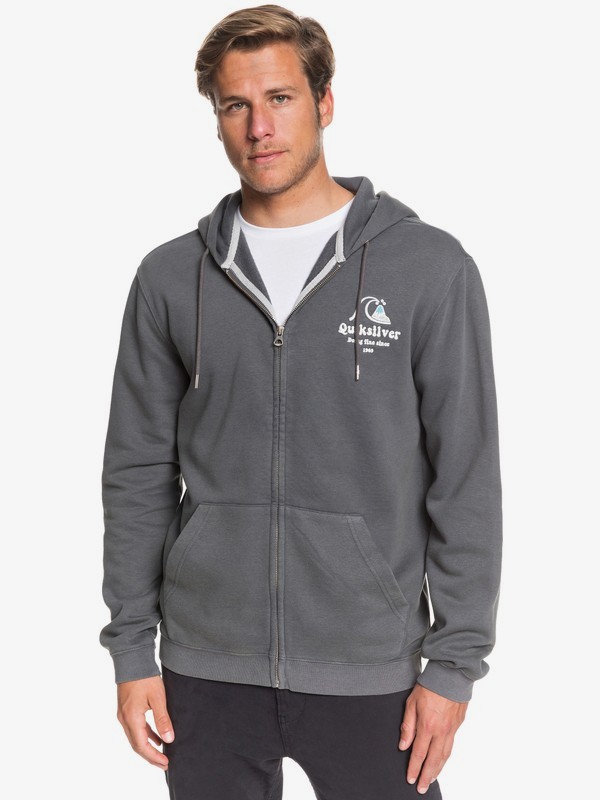 quiksilver, Sweet As Slab Zip-Up Hoodie, IRON GATE (kzm0) 0 Sweet As Slab Zip-Up Hoodie Black EQYFT04064 Quiksilver