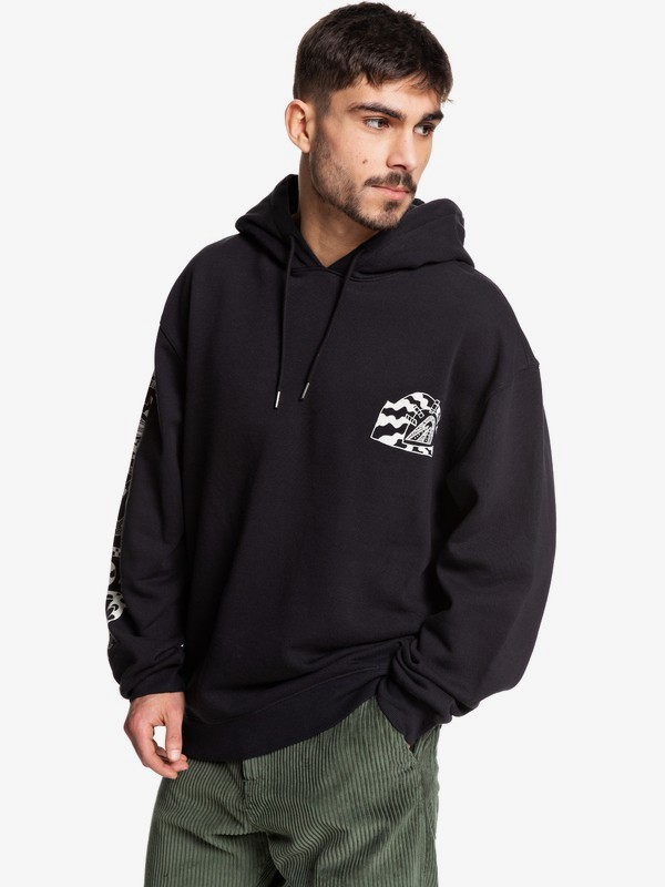 quiksilver, Positive Vibrations Hoodie, BLACK (kvj0) 0 Positive Vibrations Hoodie Black EQYFT04074 Quiksilver