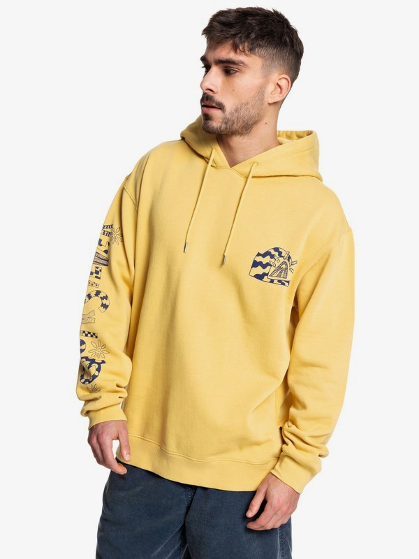 quiksilver, Positive Vibrations Hoodie, RATTAN (yhp0) 0 Positive Vibrations Hoodie Yellow EQYFT04074 Quiksilver