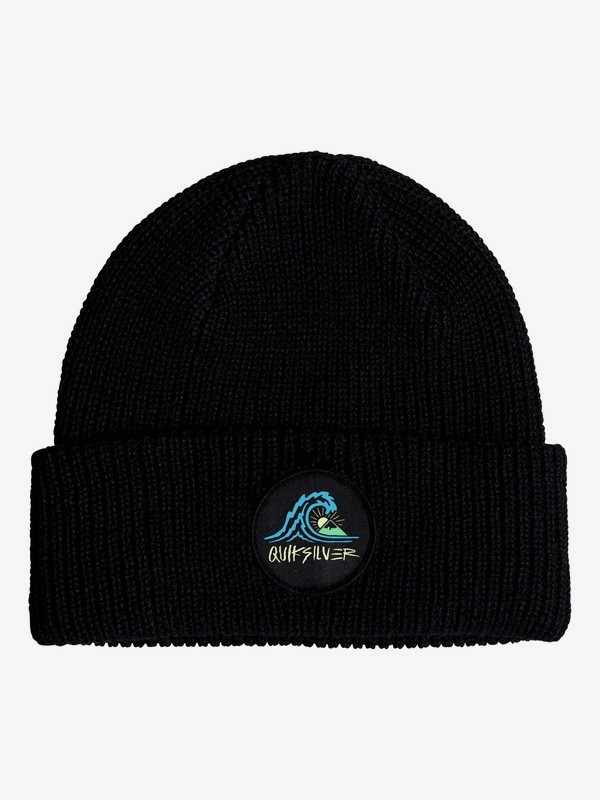 quiksilver, Performed Patch - Gorro para Hombre, BLACK (kvj0) 0 Performed Patch - Gorro para Hombre Negro EQYHA03170 Quiksilver