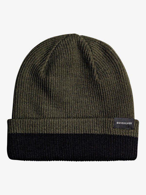 quiksilver, Performed Color Block Reversible Cuff Beanie, FOREST NIGHT HEATHER (csnh) 0 Performed Color Block Reversible Cuff Beanie Brown EQYHA03172 Quiksilver