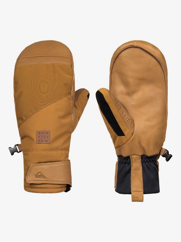 quiksilver, Squad Snowboard/Ski Mittens, GOLDEN BROWN (cpd0) 0 Squad Snowboard/Ski Mittens Brown EQYHN03106 Quiksilver
