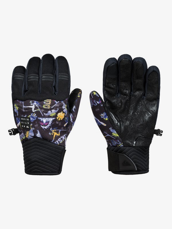 quiksilver, Method - Guantes para esquí/snowboard para Hombre, BLACK_A DAY AT THE MOUNTAIN GL (kvj9) 0 Method - Guantes para esquí/snowboard para Hombre Negro EQYHN03108 Quiksilver