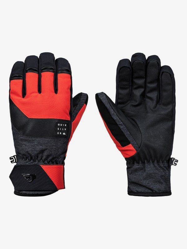 quiksilver, Gates Glove Snowboard/Ski Gloves, POINCIANA (nzg0) 0 Gates Glove Snowboard/Ski Gloves Orange EQYHN03124 Quiksilver