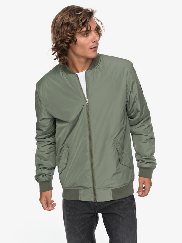 quiksilver, Charveen - Bomberjacke für Männer, FOUR LEAF CLOVER (gph0) 0 Charveen - Bomberjacke für Männer Grün EQYJK03381 Quiksilver