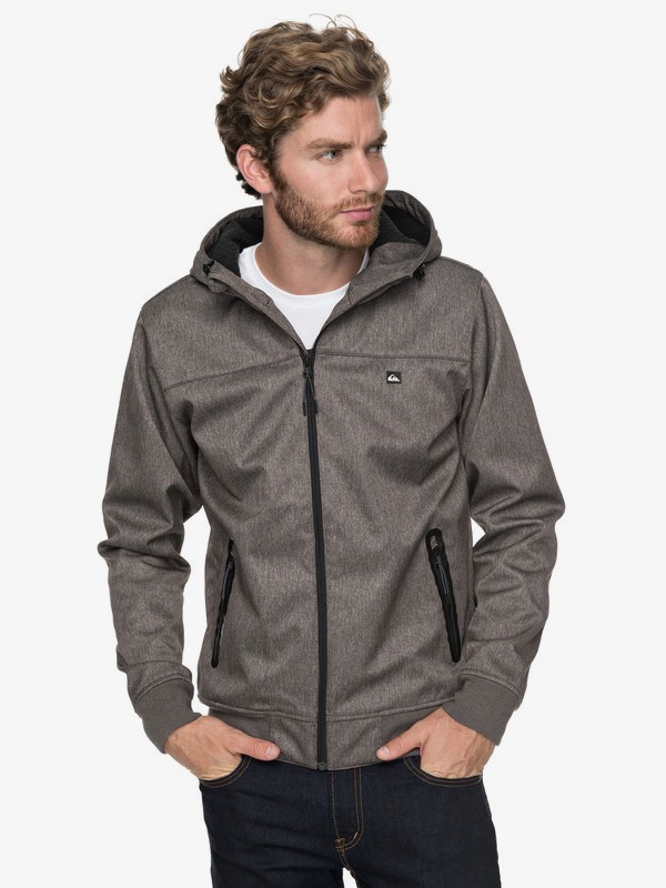 quiksilver, Brooks Bonded - Waterproof Softshell Jacket for Men, RAVEN HEATHER (ksqh) 0 Brooks Bonded - Waterproof Softshell Jacket for Men Black EQYJK03382 Quiksilver