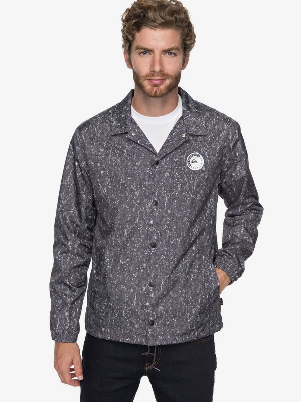 quiksilver, Surf Coach Coacheses Jacket, TARMAC ACID PRINT (kta6) 0 Surf Coach Coacheses Jacket Black EQYJK03399 Quiksilver