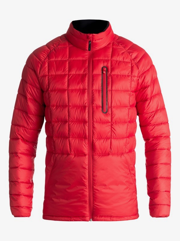 quiksilver, Release - Giacca impermeabile con zip da Uomo, FLAME (rpz0) 0 Release - Giacca impermeabile con zip da Uomo Red EQYJK03400 Quiksilver