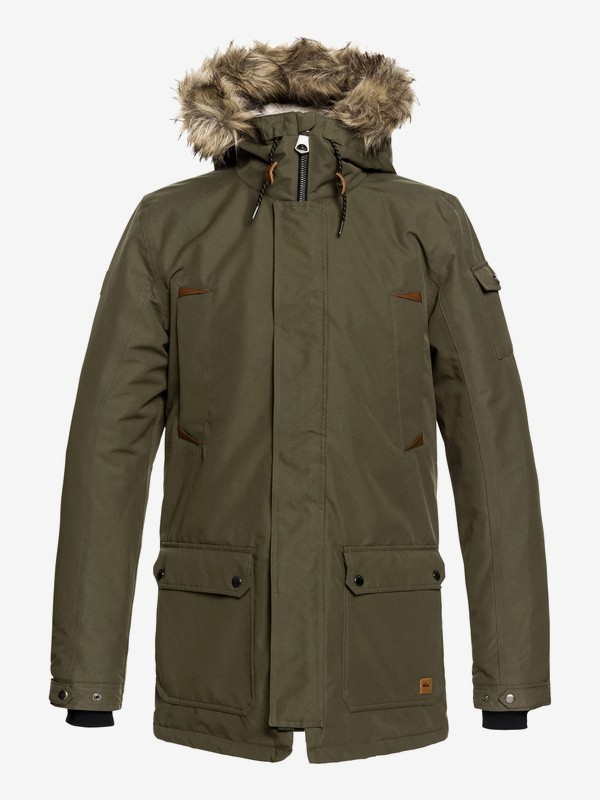 quiksilver, Ferris - Parka impermeabile con cappuccio da Uomo, GRAPE LEAF (cre0) 0 Ferris - Parka impermeabile con cappuccio da Uomo Brown EQYJK03408 Quiksilver