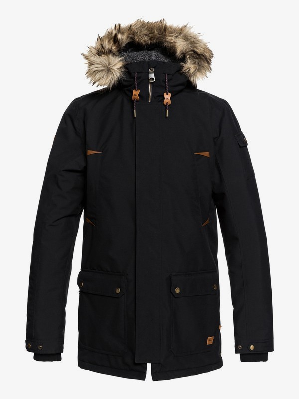 quiksilver, Ferris - Parka impermeabile con cappuccio da Uomo, BLACK (kvj0) 0 Ferris - Parka impermeabile con cappuccio da Uomo Black EQYJK03408 Quiksilver