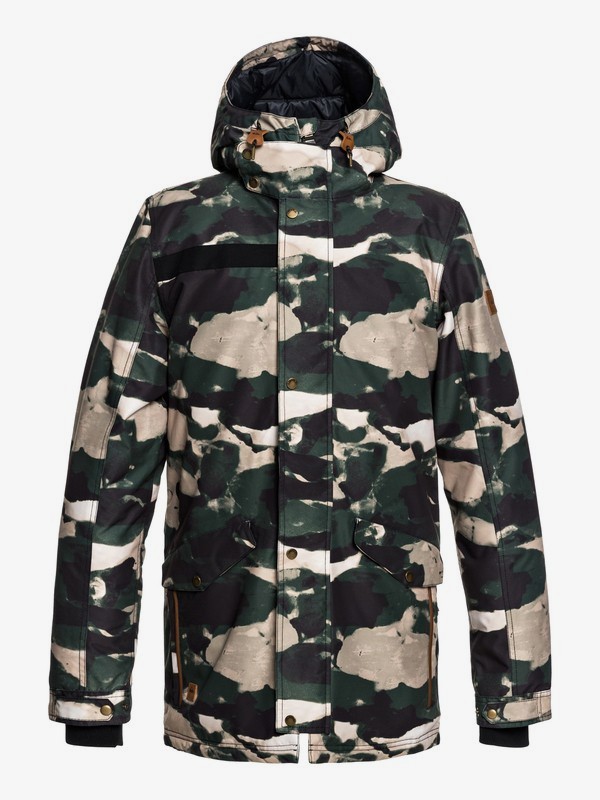 quiksilver, Cordova - Waterproof Hooded Parka for Men, GRAPE LEAF_RESIN CAMO (cre3) 0 Cordova - Waterproof Hooded Parka for Men Brown EQYJK03409 Quiksilver