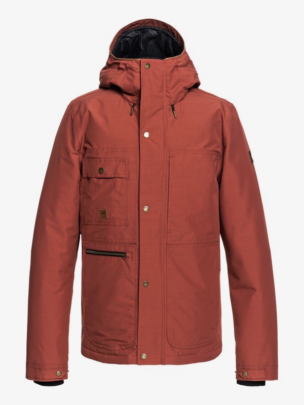 quiksilver, Canyon - Waterproof Hooded Parka for Men, BARN RED (rqj0) 0 Canyon - Waterproof Hooded Parka for Men Red EQYJK03412 Quiksilver