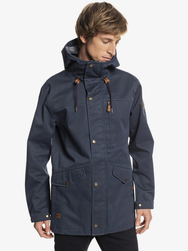 quiksilver, Cascade 3L - Waterproof Hooded Parka for Men, DRESS BLUES (btk0) 0 Cascade 3L - Waterproof Hooded Parka for Men Blue EQYJK03414 Quiksilver
