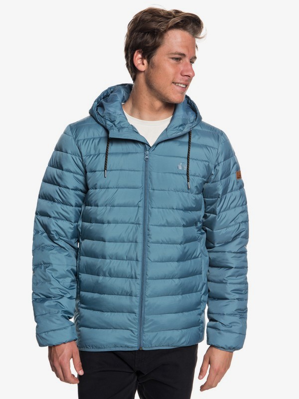 quiksilver, Scaly - Water-Resistant Puffer Jacket for Men, TAPESTRY (bph0) 0 Scaly - Water-Resistant Puffer Jacket for Men Blue EQYJK03418 Quiksilver