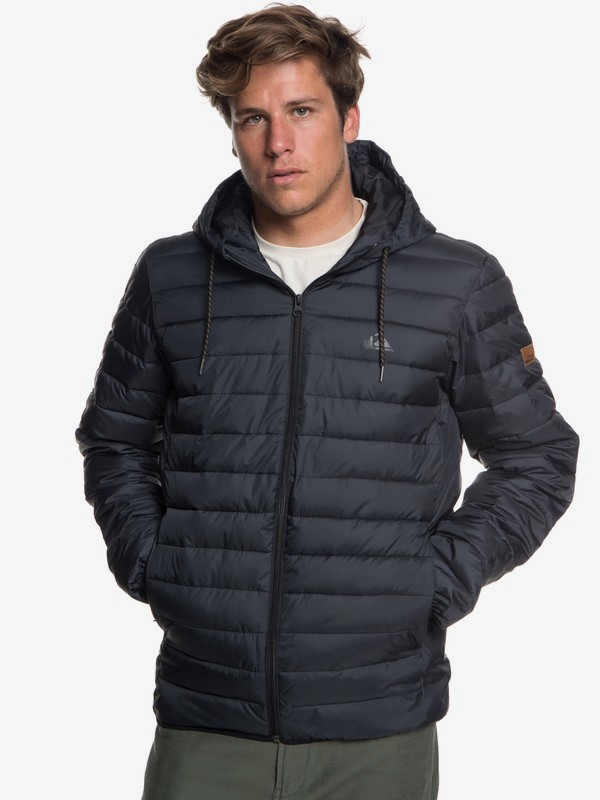 quiksilver, Scaly - Water-Resistant Puffer Jacket for Men, BLACK (kvj0) 0 Scaly - Water-Resistant Puffer Jacket for Men Black EQYJK03418 Quiksilver