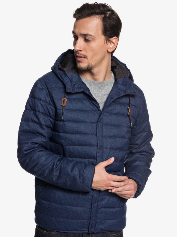 quiksilver, Scaly - Puffer Jacket for Men, MEDIEVAL BLUE HEATHER (bteh) 0 Scaly - Puffer Jacket for Men Blue EQYJK03421 Quiksilver