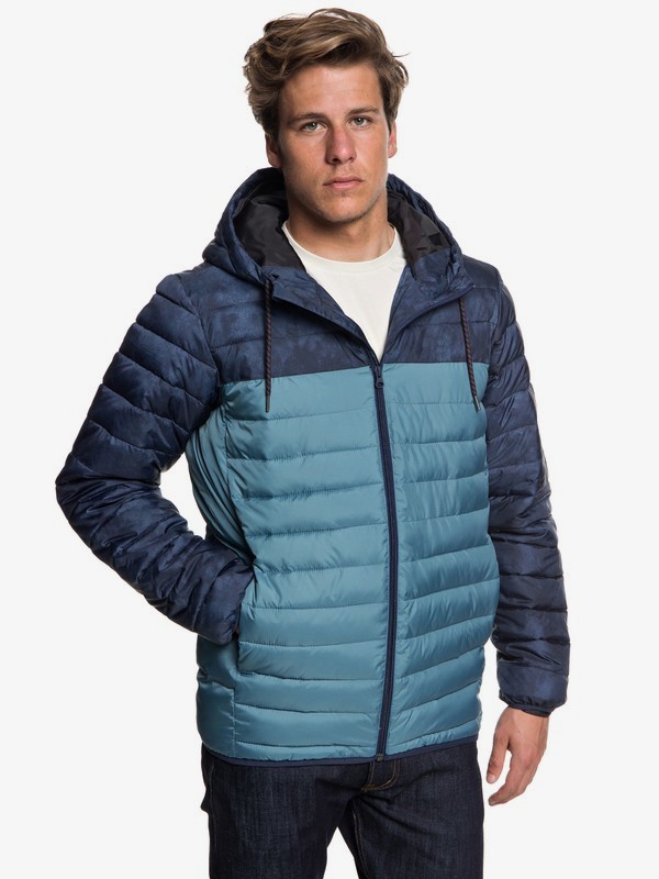 quiksilver, Scaly Block - Water-Resistant Puffer Jacket for Men, TAPESTRY (bph0) 0 Scaly Block - Water-Resistant Puffer Jacket for Men Blue EQYJK03426 Quiksilver
