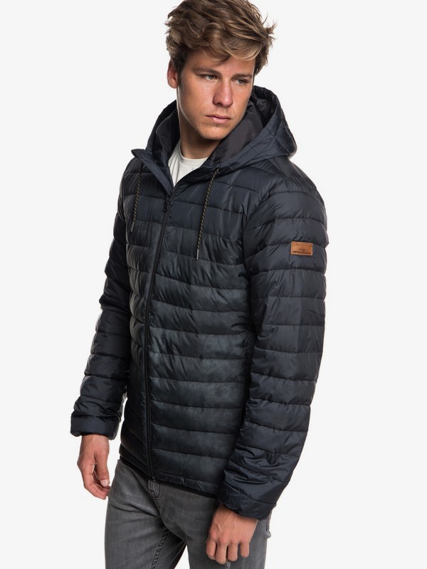 quiksilver, Scaly Block - Water-Resistant Puffer Jacket for Men, BLACK (kvj0) 0 Scaly Block - Water-Resistant Puffer Jacket for Men Black EQYJK03426 Quiksilver