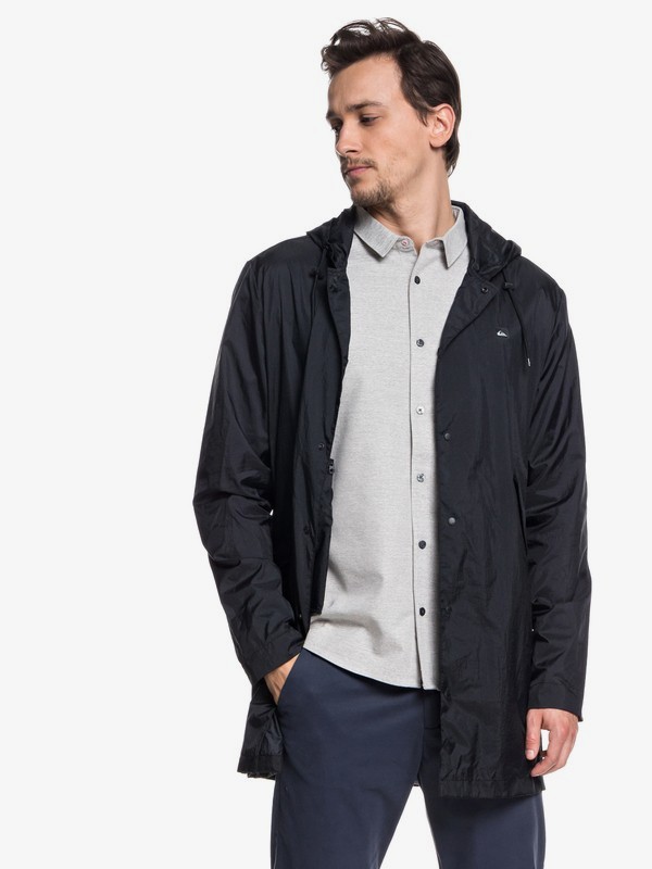 quiksilver, Qpak - Water-Resistant Packable Coaches Jacket for Men, BLACK (kvj2) 0 Qpak - Water-Resistant Packable Coaches Jacket for Men Black EQYJK03430 Quiksilver