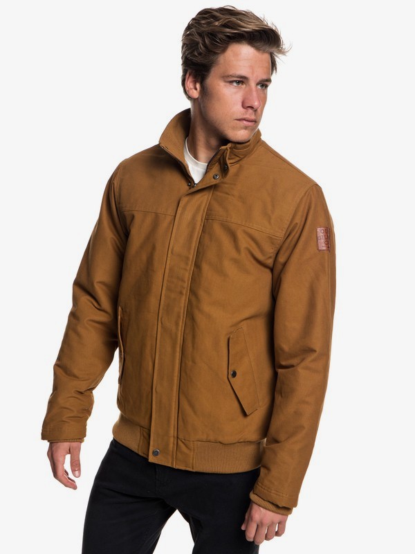 quiksilver, Brooks Full Zip - Giacca idrorepellente da Uomo, RUBBER (cpp0) 0 Brooks Full Zip - Giacca idrorepellente da Uomo Brown EQYJK03431 Quiksilver