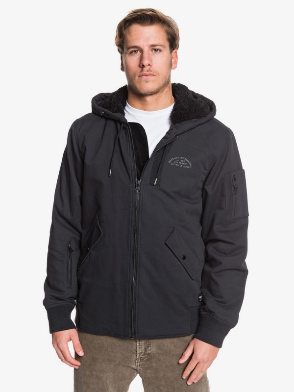 quiksilver, Hana Go - Wasserabweisende Kapuzenjacke für Männer, BLACK (kvj2) 0 Hana Go - Wasserabweisende Kapuzenjacke für Männer Schwarz EQYJK03436 Quiksilver