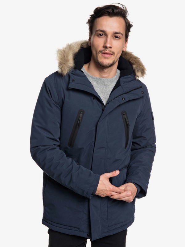 quiksilver, Парка Storm Drop Athletic, BLUE NIGHTS (btk0) 0 Парка Storm Drop Athletic Синий EQYJK03437 Quiksilver