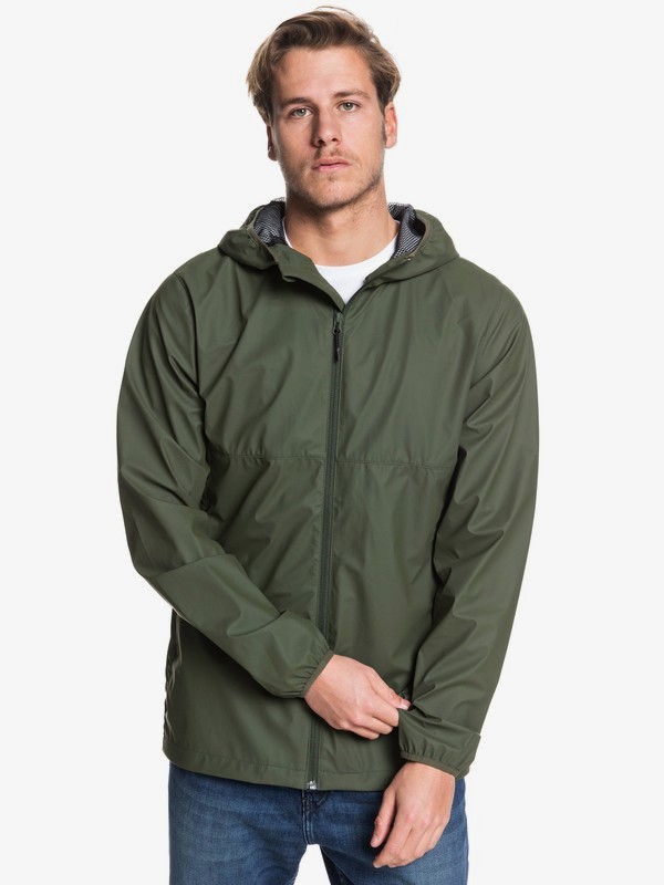 quiksilver, Kamakura Rains - Hooded Raincoat, DEEP DEPTHS (czc0) 0 Kamakura Rains - Hooded Raincoat Brown EQYJK03438 Quiksilver