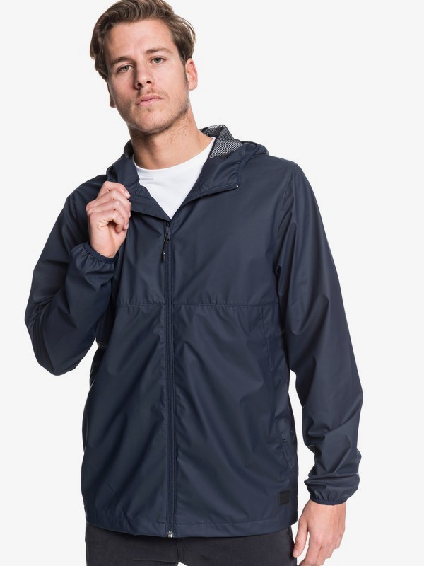quiksilver, Kamakura Rains - Gabardina con Capucha para Hombre, SKY CAPTAIN (kye0) 0 Kamakura Rains - Gabardina con Capucha para Hombre Negro EQYJK03438 Quiksilver