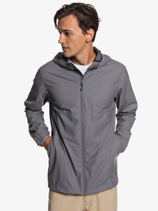 quiksilver, Kamakura Rains Hooded Raincoat, QUIET SHADE (kze0) 0 Kamakura Rains Hooded Raincoat Black EQYJK03438 Quiksilver