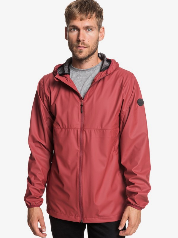 quiksilver, Kamakura Rains - Hooded Raincoat for Men, BRICK RED (rqn0) 0 Kamakura Rains - Hooded Raincoat for Men Red EQYJK03438 Quiksilver