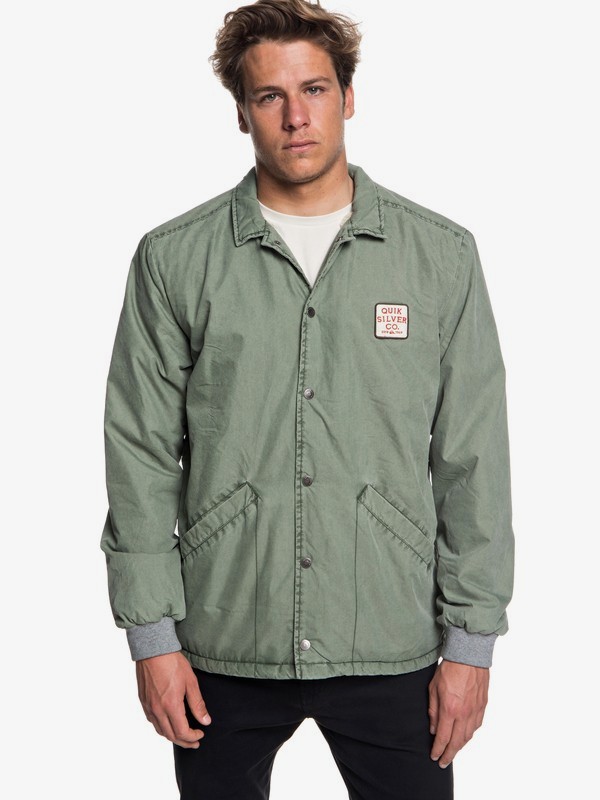 quiksilver, Kaimon - Chaqueta de entrenador con interior sherpa para Hombre, THYME (cqy0) 0 Kaimon - Chaqueta de entrenador con interior sherpa para Hombre Marron EQYJK03439 Quiksilver