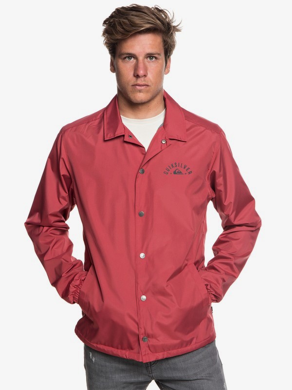 quiksilver, Ohama Break Water-Resistant Coaches Jacket, GARNET (rqk0) 0 Ohama Break Water-Resistant Coaches Jacket Red EQYJK03455 Quiksilver