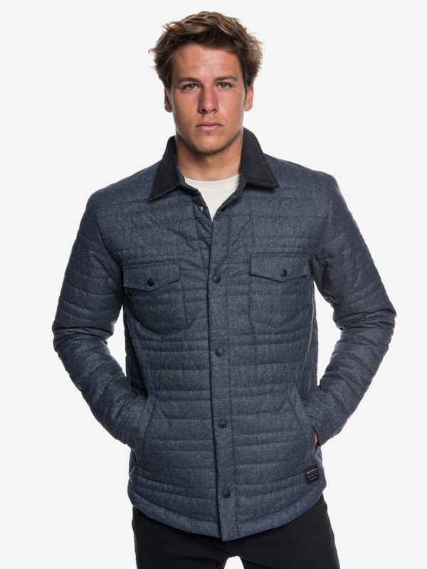 quiksilver, Hakkoda Summits Long Sleeve Over Shirt, DARK GREY HEATHER (krph) 0 Hakkoda Summits Long Sleeve Over Shirt Black EQYJK03456 Quiksilver