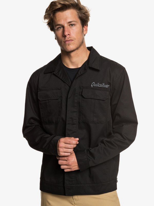 quiksilver, Twice Wilted Shirt Jacket, BLACK (kvj0) 0 Twice Wilted Shirt Jacket Black EQYJK03464 Quiksilver