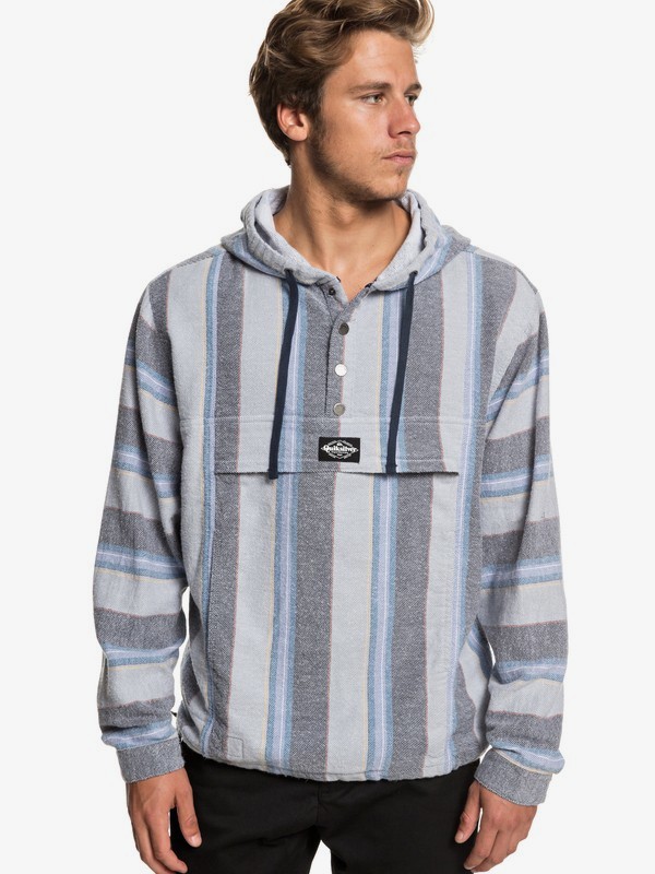 quiksilver, Neo Blue - Sweat à capuche en flanelle pour Homme, SLEET NEO BLUES (szp3) 0 Neo Blue - Sweat à capuche en flanelle pour Homme Gris EQYJK03465 Quiksilver