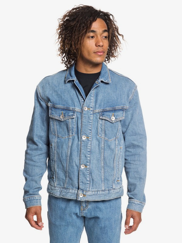 quiksilver, Originals - Chaqueta Vaquera para Hombre, SALT WATER (bkj0) 0 Originals - Chaqueta Vaquera para Hombre Azul EQYJK03466 Quiksilver