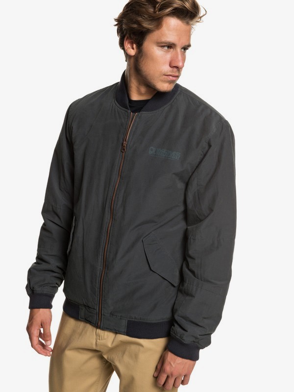 quiksilver, Бомбер Rock It, TARMAC (kta0) 0 Бомбер Rock It Черный EQYJK03468 Quiksilver